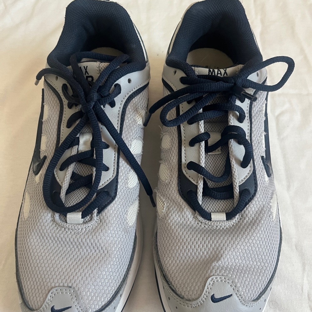 Nike Gray and Blue Athletic Shoes Breathable Mesh Design